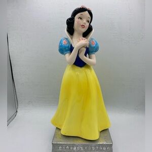 Vintage Ceramic Snow White Musical Figurine Schmid For Walt Disney Production